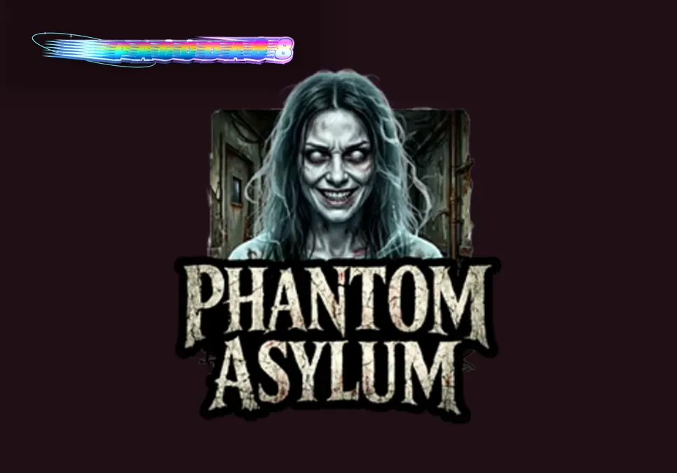 Tampilan visual slot Phantom Asylum dengan tema rumah sakit jiwa yang menyeramkan
